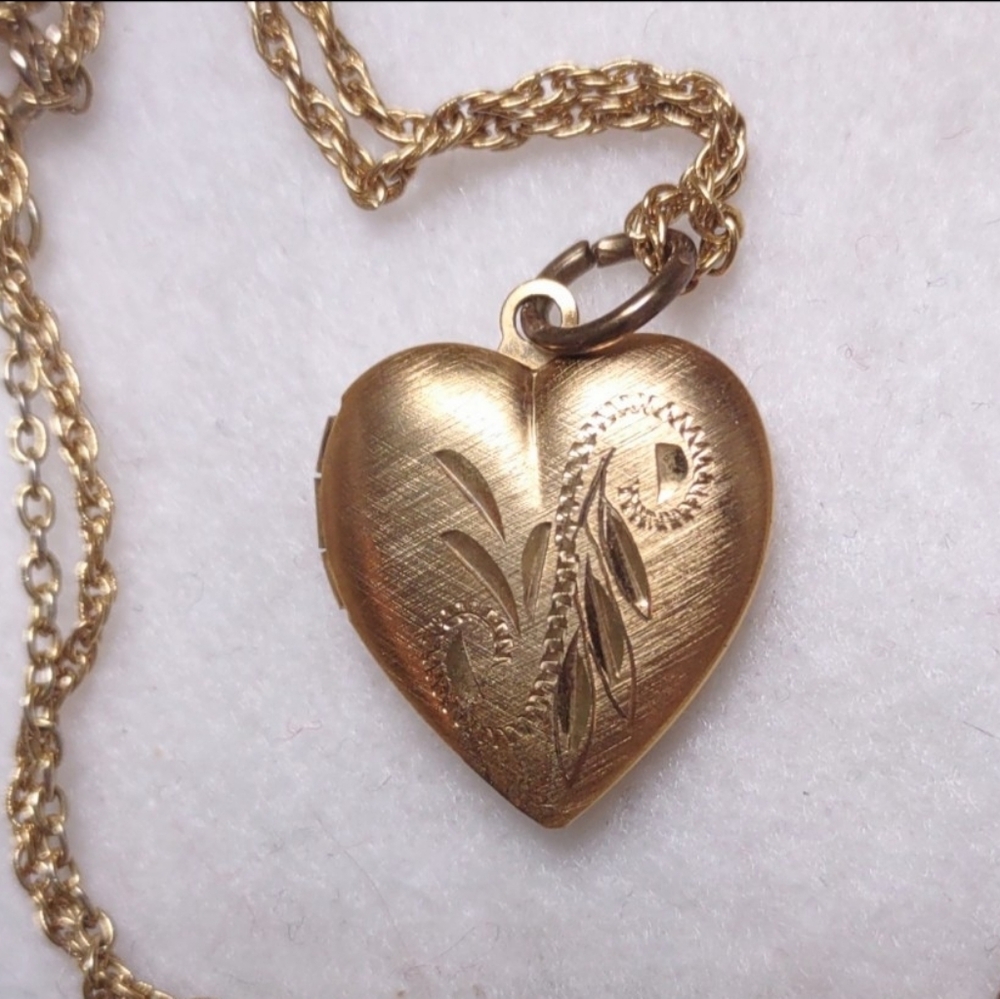 Gold Heart Locket Pendant